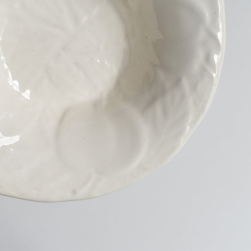 Vintage Barbotine Bowl, St. Clément, White B