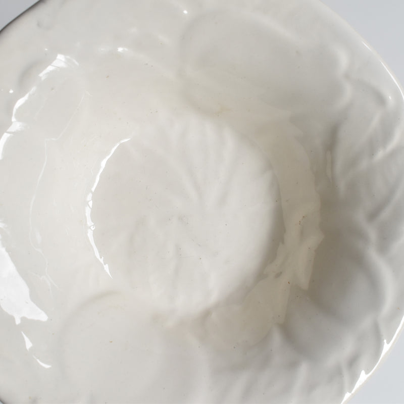 Vintage Barbotine Bowl, St. Clément, White B