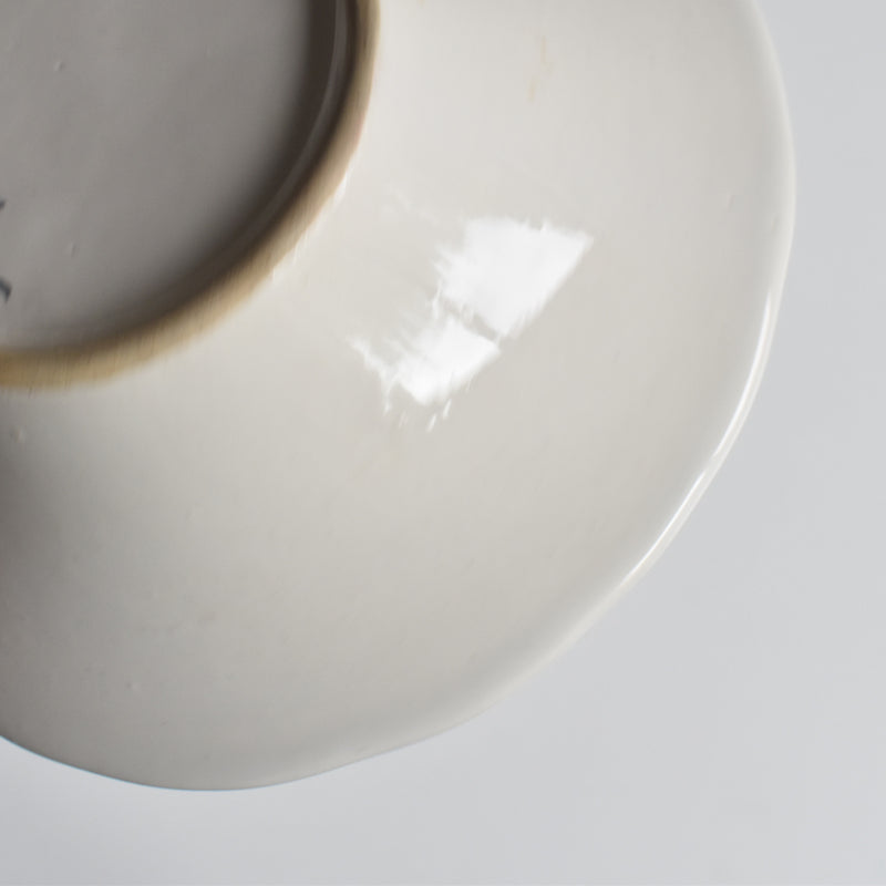 Vintage Barbotine Bowl, Saint Clément, White C