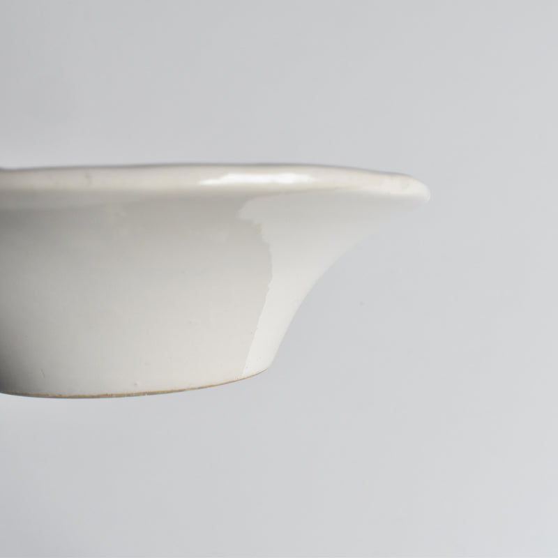 Vintage Barbotine Bowl, Saint Clément, White C
