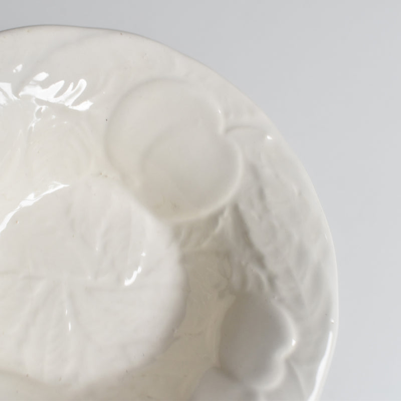 Vintage Barbotine Bowl, Saint Clément, White C