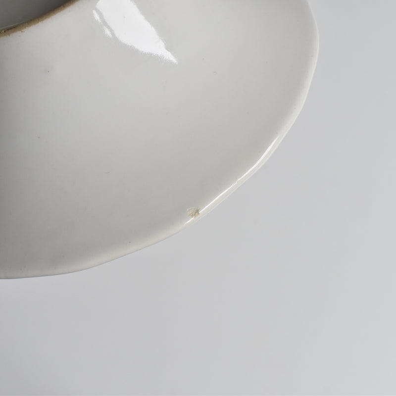 Vintage Barbotine Bowl, Saint Clément, White E