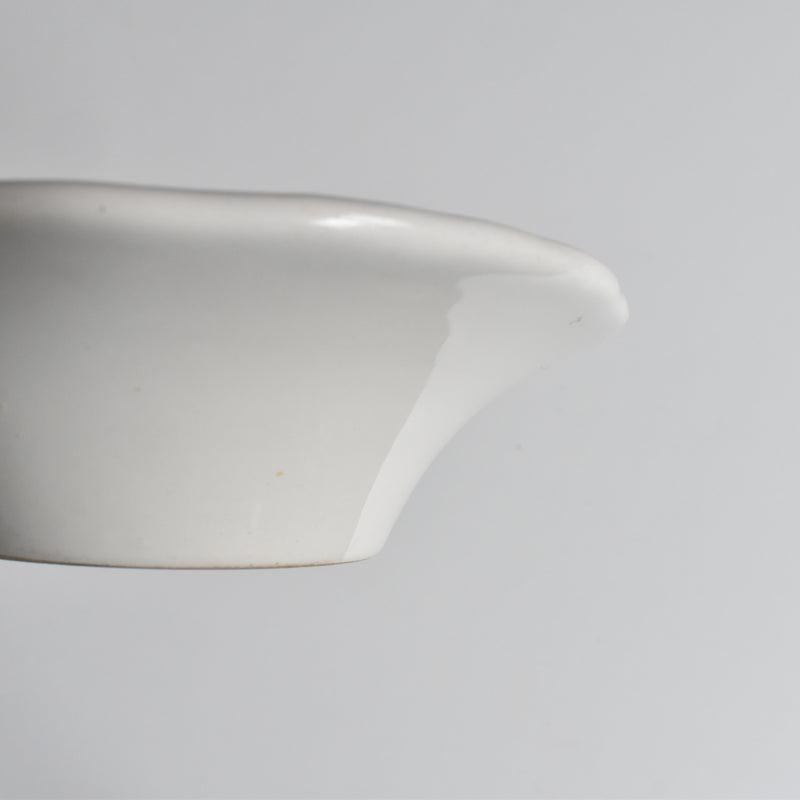 Vintage Barbotine Bowl, Saint Clément, White E