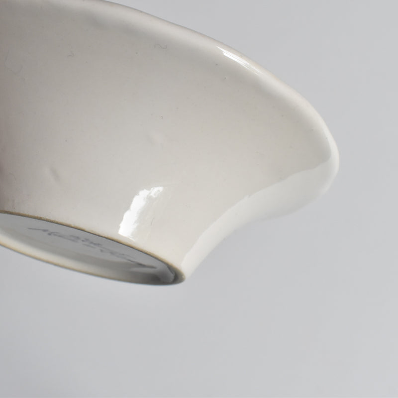 Vintage Barbotine Bowl, Saint Clément, White F