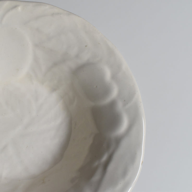 Vintage Barbotine Bowl St. Clément White G