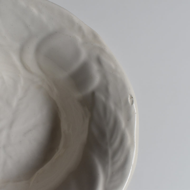 Vintage Barbotine Bowl St. Clément White G