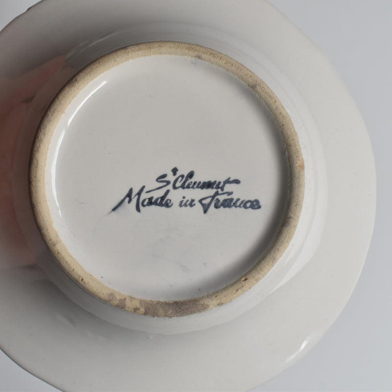 Vintage Barbotine Bowl St. Clément White G