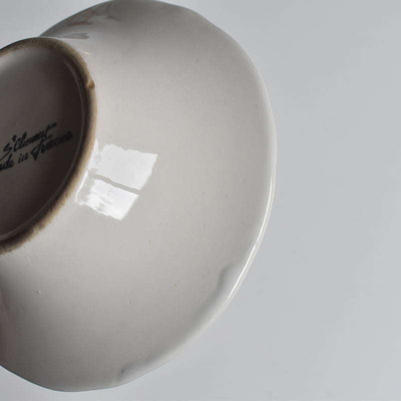 Vintage Barbotine Bowl St. Clément White G