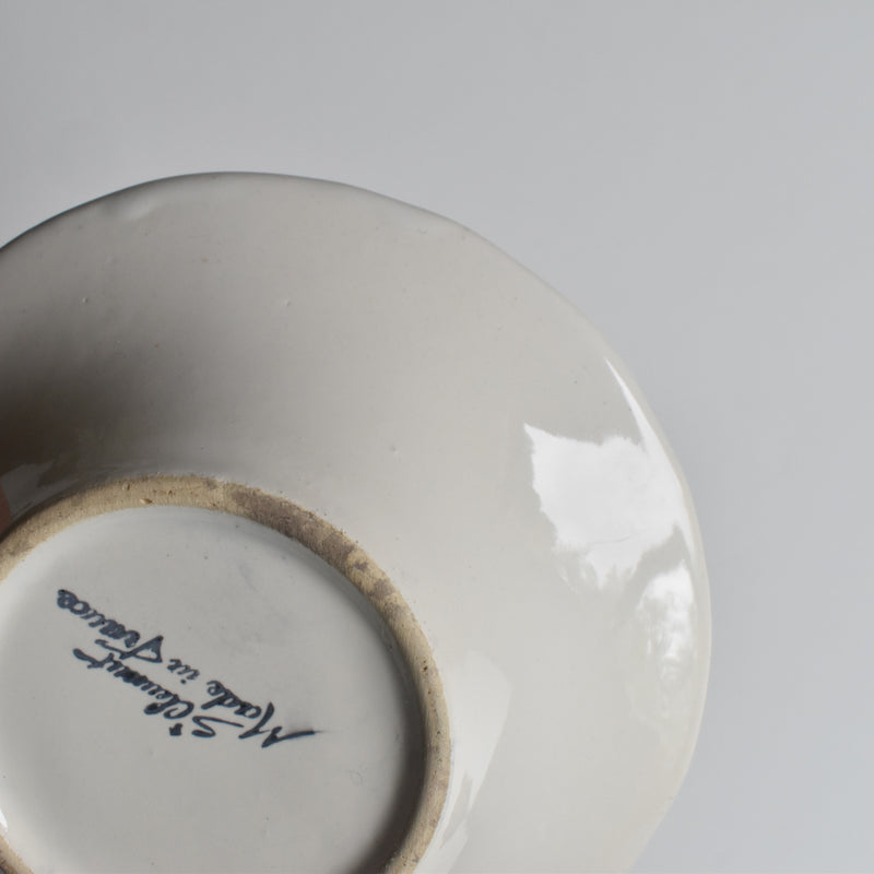 Vintage Barbotine Bowl St. Clément White G