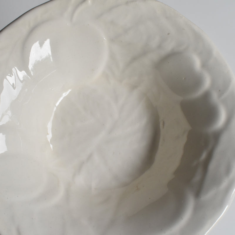 Vintage Barbotine Bowl St. Clément White G