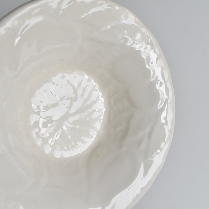 Vintage Barbotine Bowl St. Clément White G
