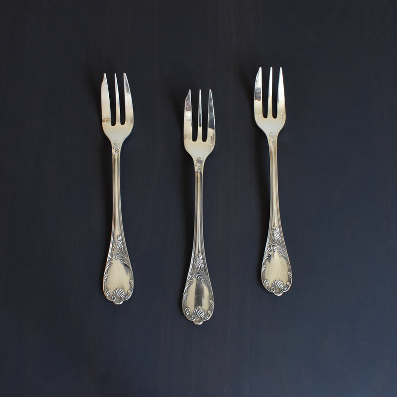 Vintage Silver Plated Dessert Fork Christofle Marly