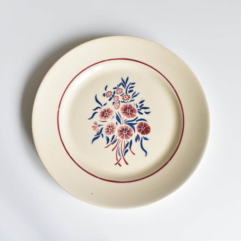 Antique Dessert Plate Badonviller Francine B