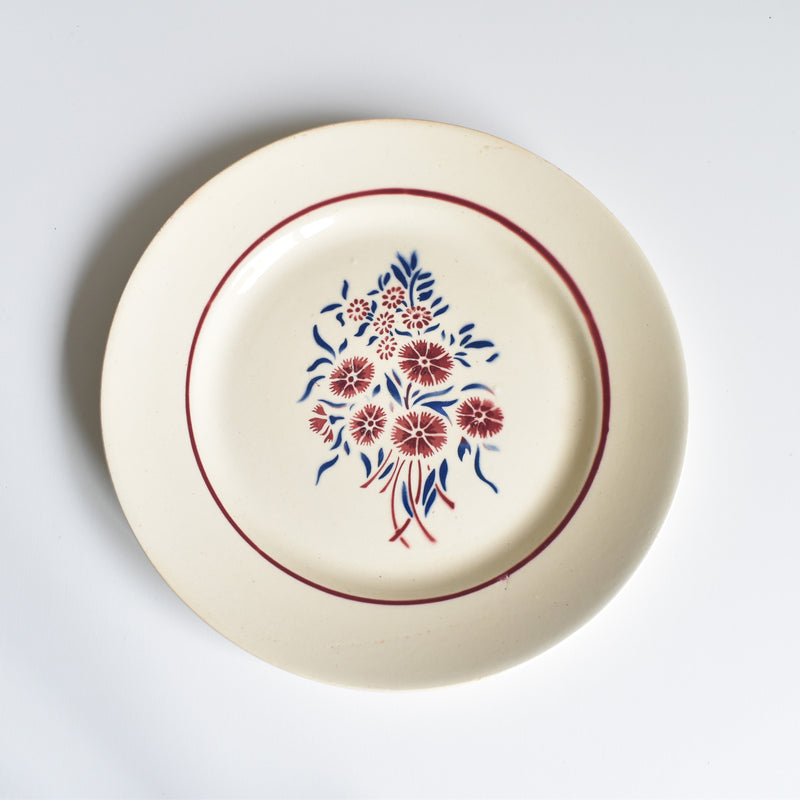 Antique Dessert Plate Badonviller Francine D