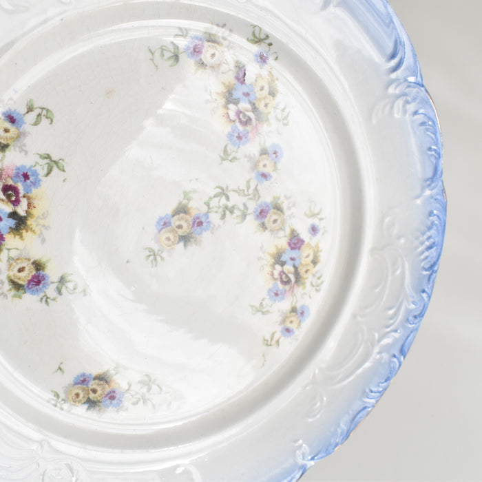 アンティークデザートプレート フラワー＆レリーフ A