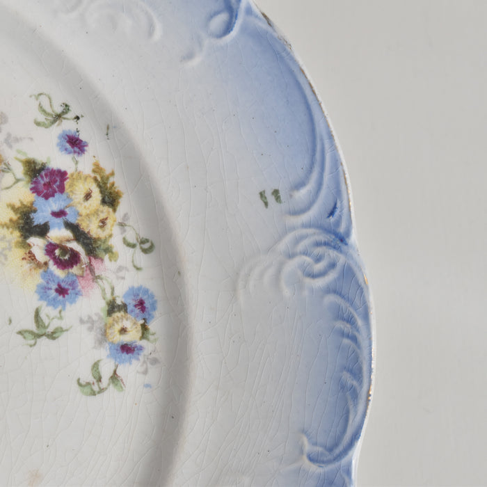 アンティークデザートプレート フラワー＆レリーフ A