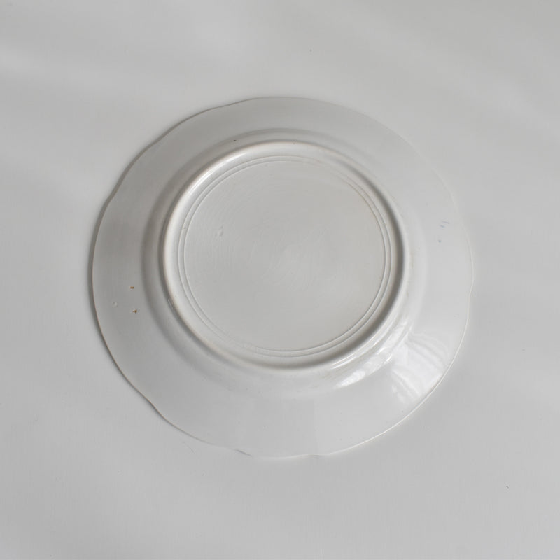 Antique Dessert Plate with Flowers & Relief A