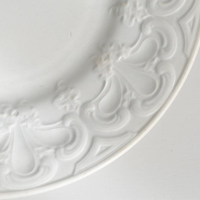 Antique Dessert Plate, LM&Cie Creil Montereau, Relief