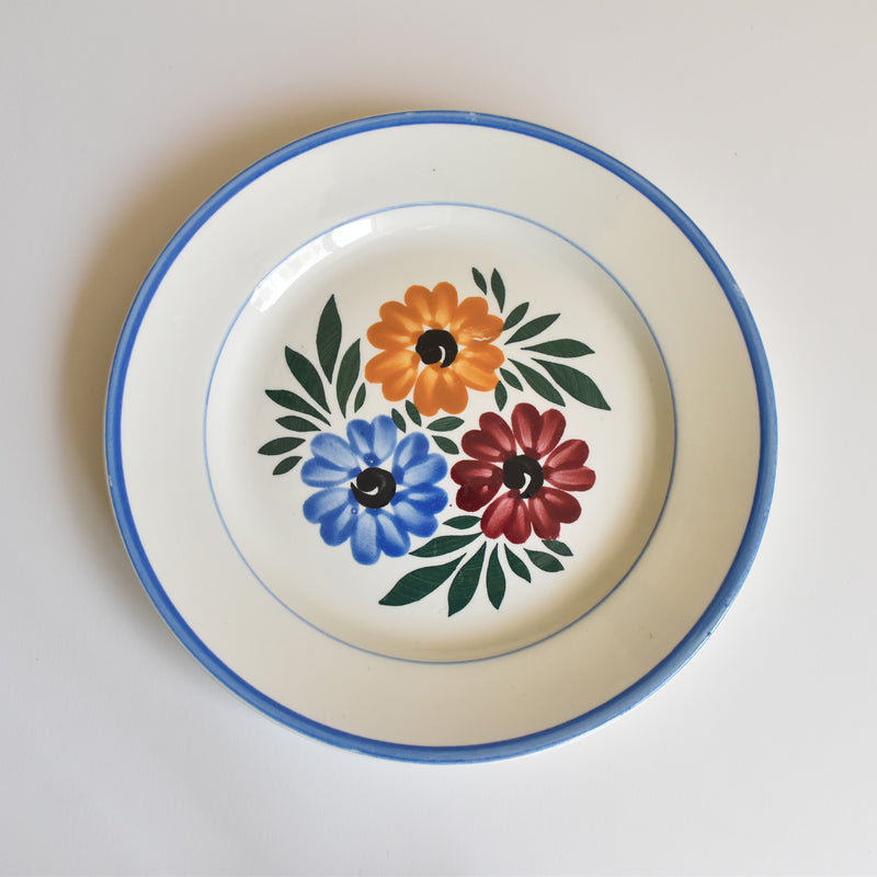 Vintage dessert plate HBCM Creil-Montereau Yvonne B