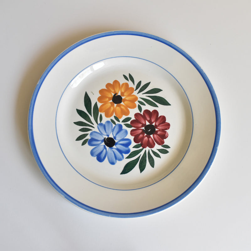 Vintage Dessert Plate, HBCM Creil et Montereau, Yvonne D
