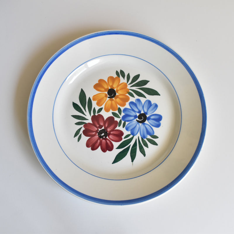 Vintage dessert plate HBCM Creil-Montereau Yvonne E