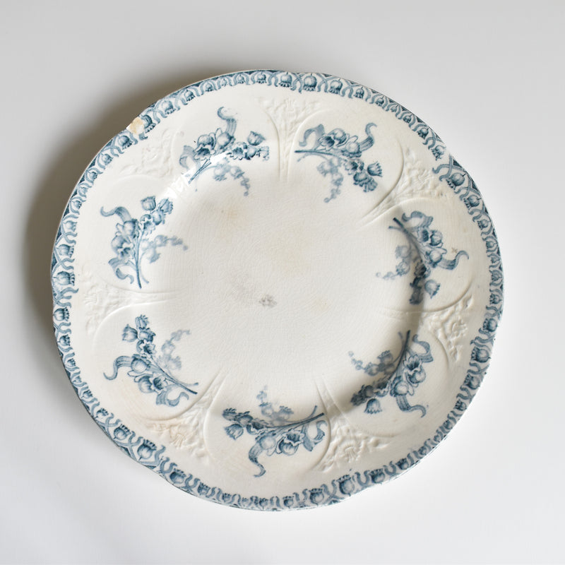 Antique Dessert Plate - Longwy Muguet (Lily of the Valley) A