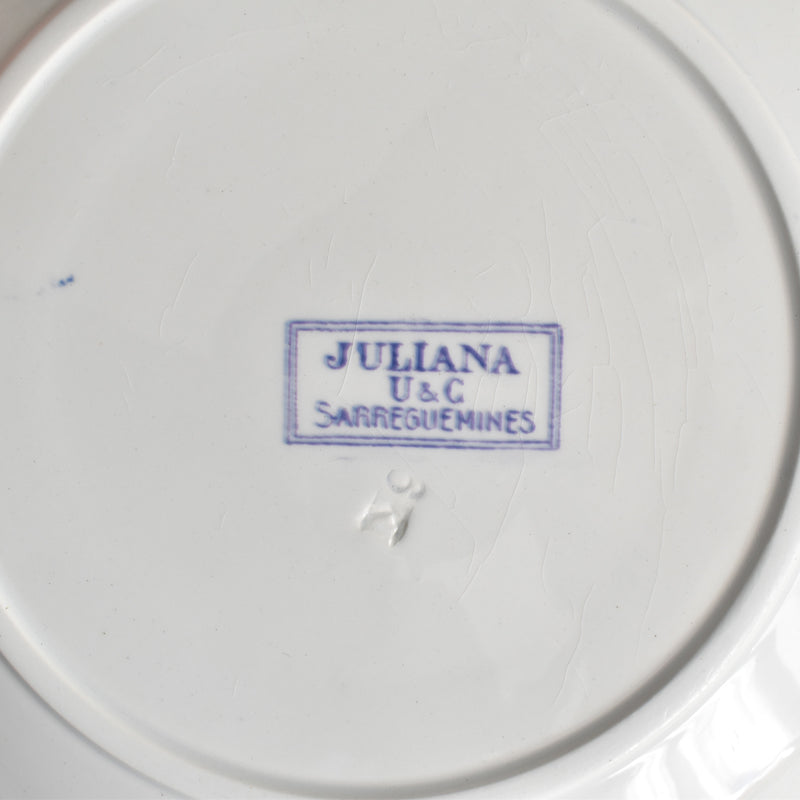 Antique Dessert Plate, U&C Sarreguemines Juliana A