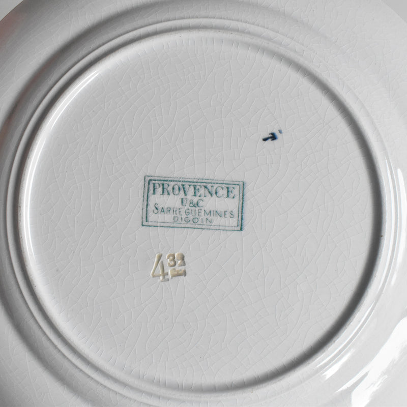 アンティークデザートプレート U&Cサルグミンヌ Provence（プロヴァンス） A
