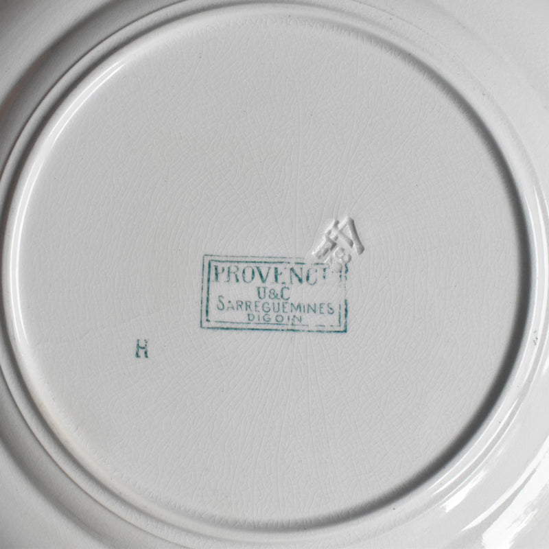 Antique Dessert Plate, U&C Sarreguemines Provence B