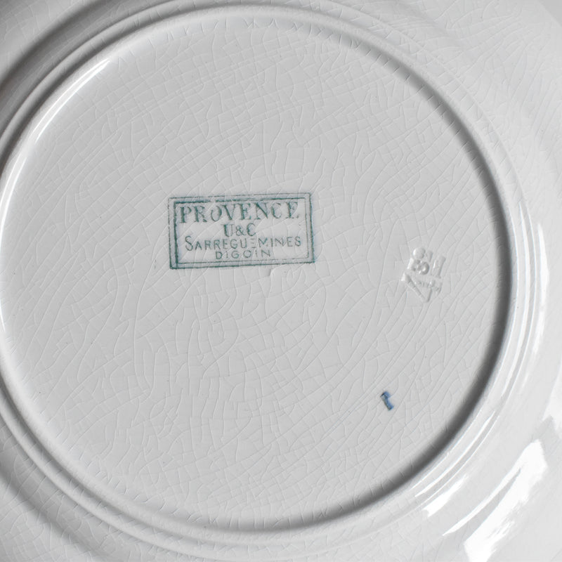 Antique Dessert Plate - U&C Sarreguemines Provence D