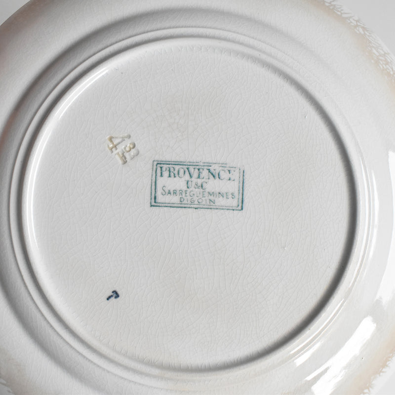 Antique Dessert Plate - U&C Sarreguemines Provence E