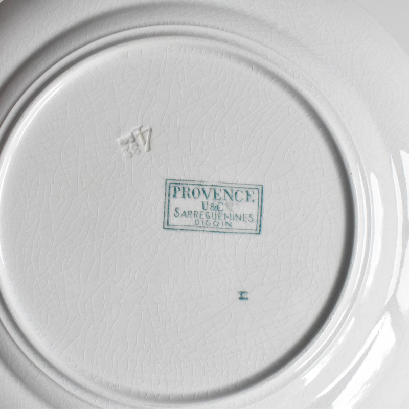 Antique Dessert Plate, U&C Sarreguemines, Provence F
