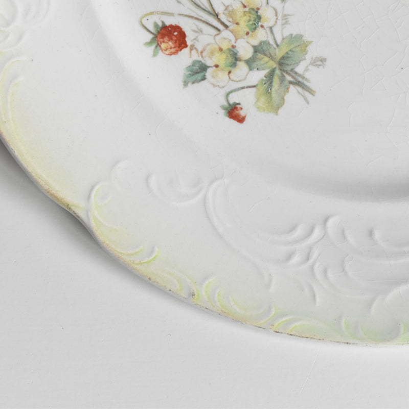 Antique Dessert Plate - Fraises (Strawberries) B