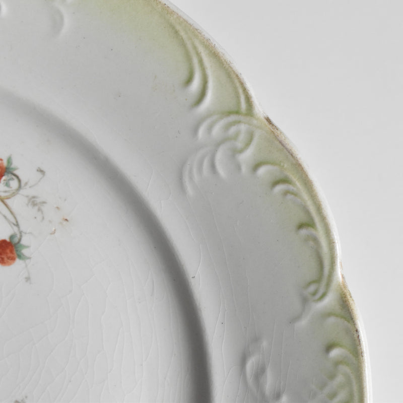 Antique Dessert Plate - Fraises (Strawberries) B