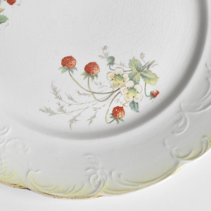 Antique Dessert Plate - Fraises (Strawberries) B