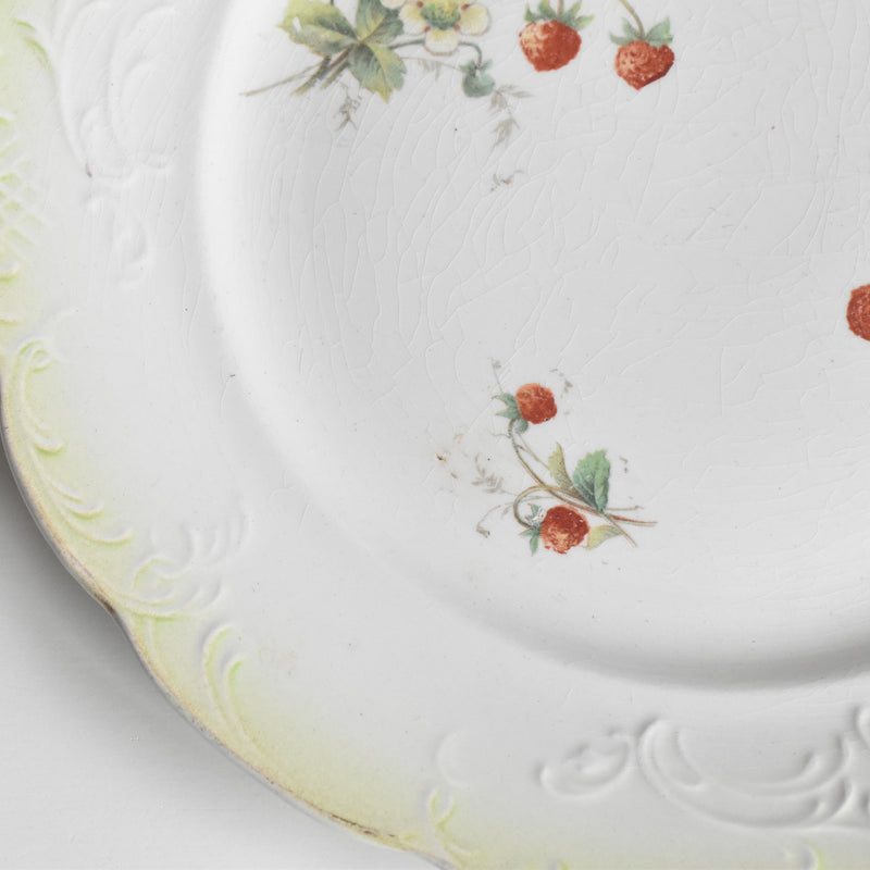 Antique Dessert Plate - Fraises (Strawberries) B