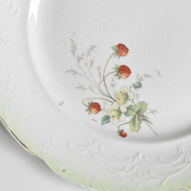 Antique Dessert Plate - Fraises (Strawberries) B