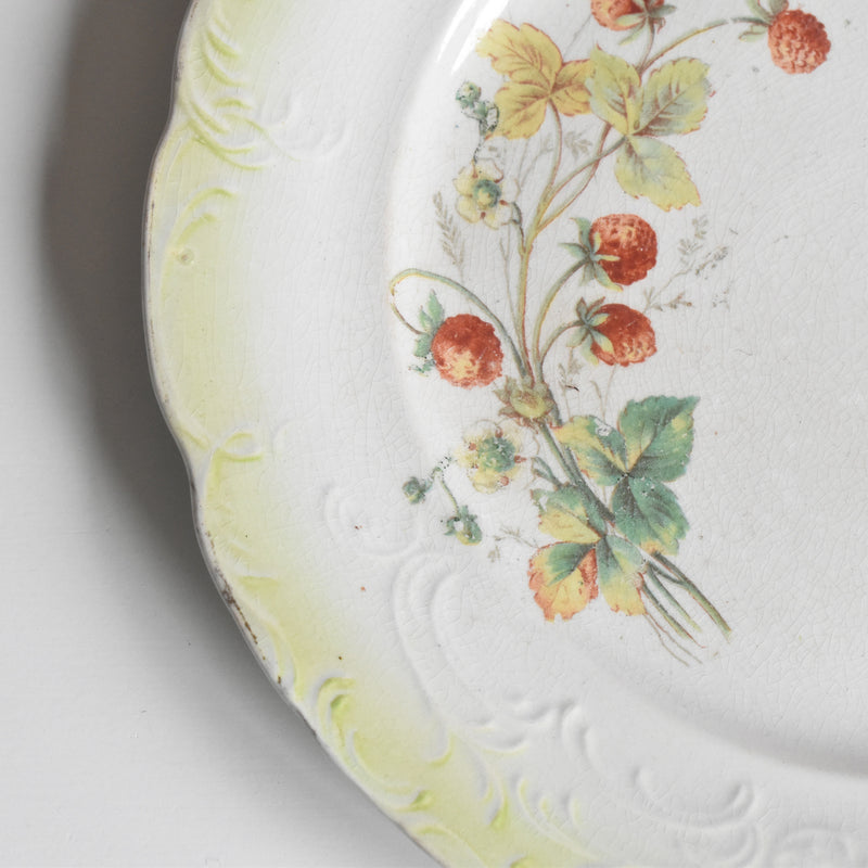 Antique Dessert Plate - Fraises (Strawberries) C