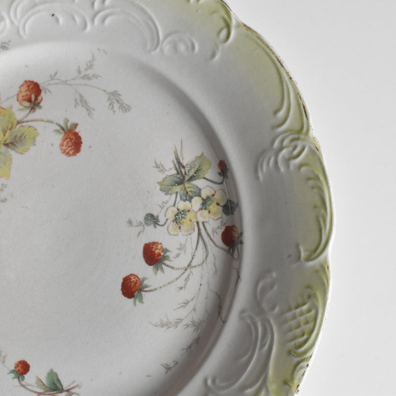 Antique Dessert Plate - Fraises (Strawberries) C