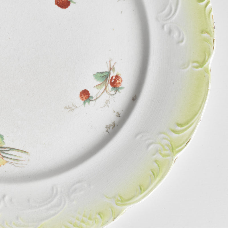 Antique Dessert Plate - Fraises (Strawberries) C