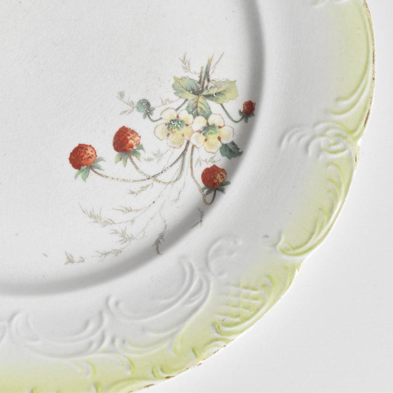 Antique Dessert Plate - Fraises (Strawberries) C