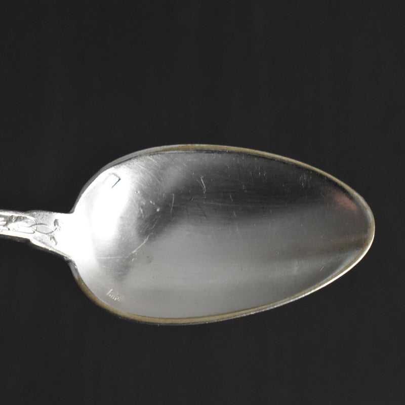 Vintage Dessert Spoon Silver Plated SFAM Flower