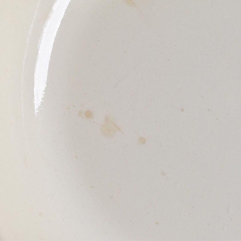 Vintage Deep Plate Digoin & Sarreguemines Ivoire Floral Rim