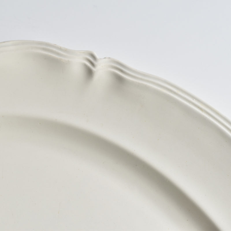 Vintage Oval Platter Digoin & Sarreguemines Ivoire, Scalloped Edge B
