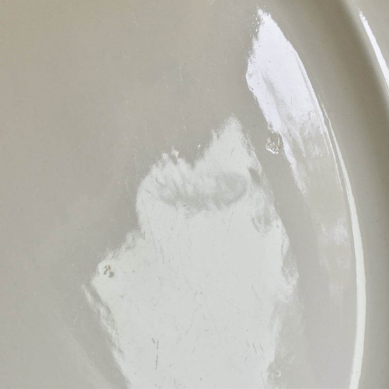 Vintage Oval Platter Digoin & Sarreguemines Ivoire, Scalloped Edge B