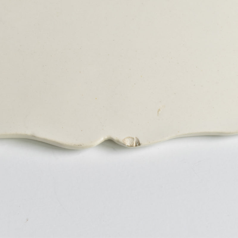 Vintage Oval Platter Digoin & Sarreguemines Ivoire, Scalloped Edge B