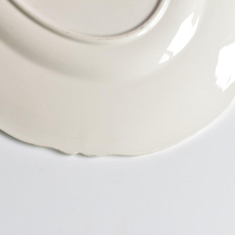 Vintage Oval Platter Digoin & Sarreguemines Ivoire, Scalloped Edge B