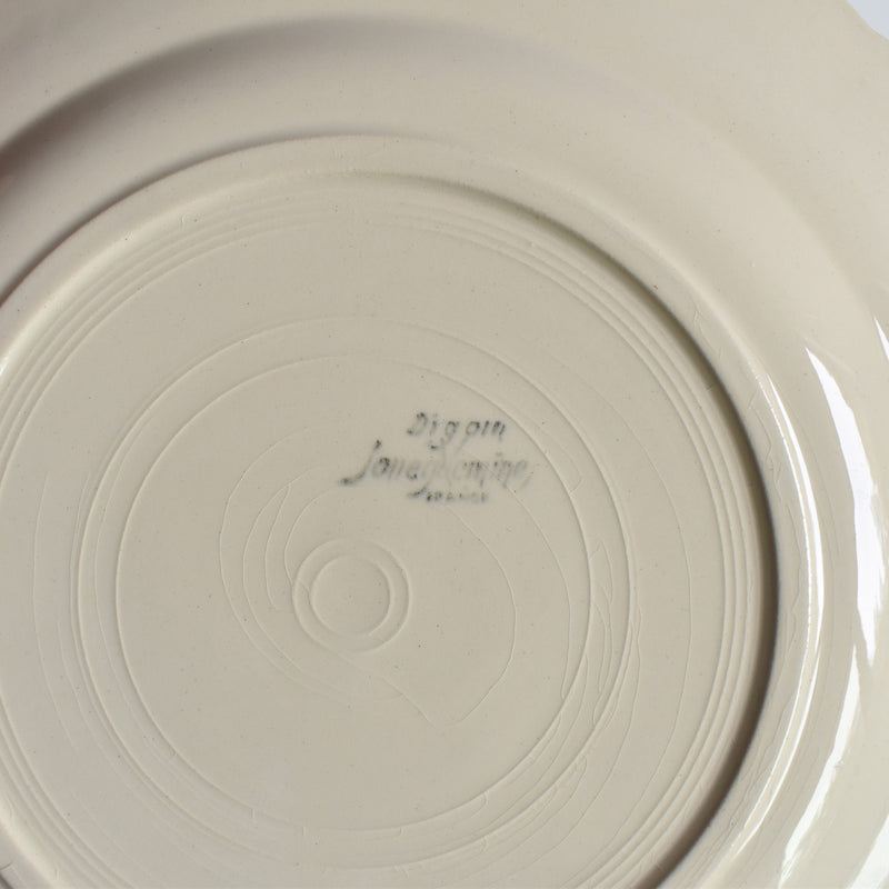 Vintage Plate Digoin & Sarreguemines Ivoire Scalloped Rim