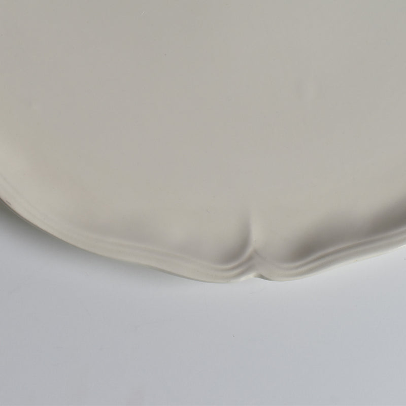 Vintage Tart Dish Digoin & Sarreguemines Ivoire Floral Rim