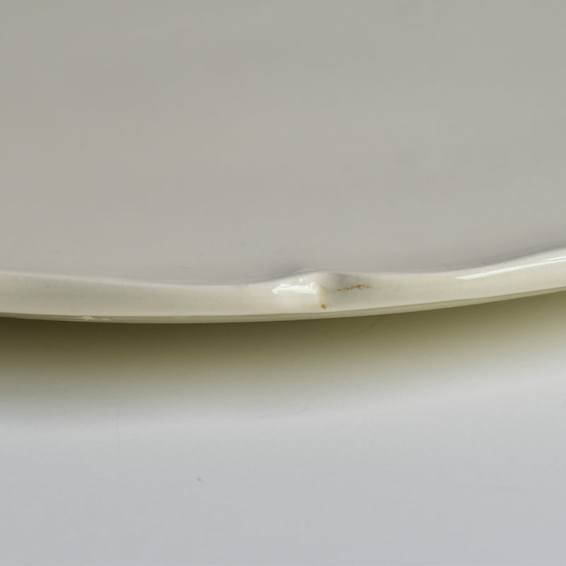 Vintage Tart Dish Digoin & Sarreguemines Ivoire Floral Rim